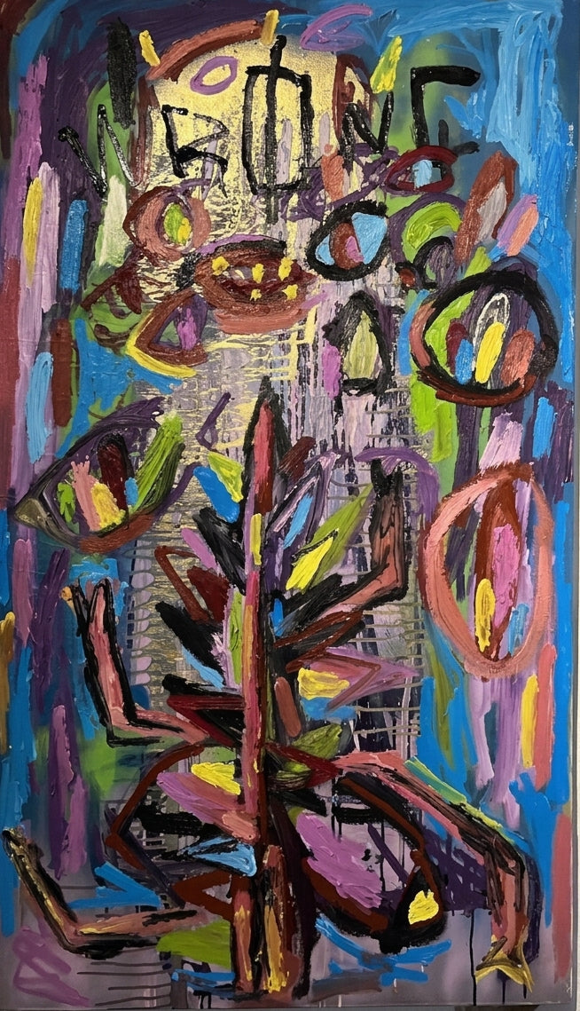Feng  - la lokaaa... no esperes nada de mi  / Mixta  sobre tela  - 70 x 120 cm