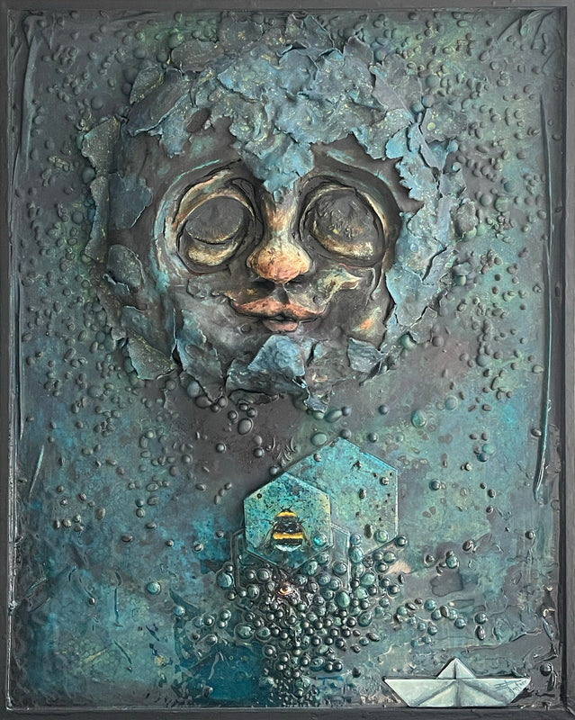Diego Josué Gontorr – Sesapinacion lunar / Mixta sobre madera – 100 x 120 cm – 1/1
