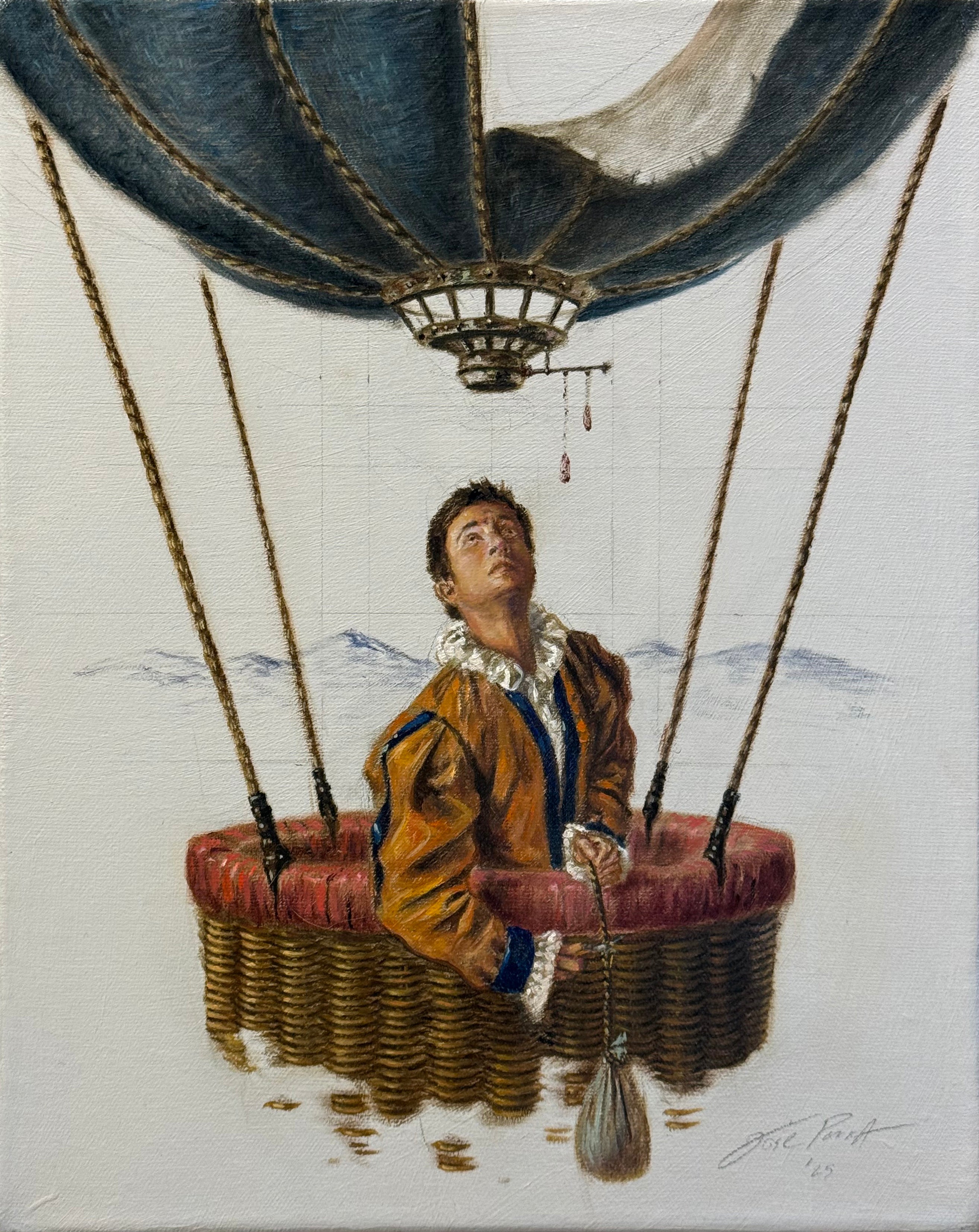 José Parra – El tránsito del presente / Óleo  sobre tela – 28 x 35 cm – 1/1