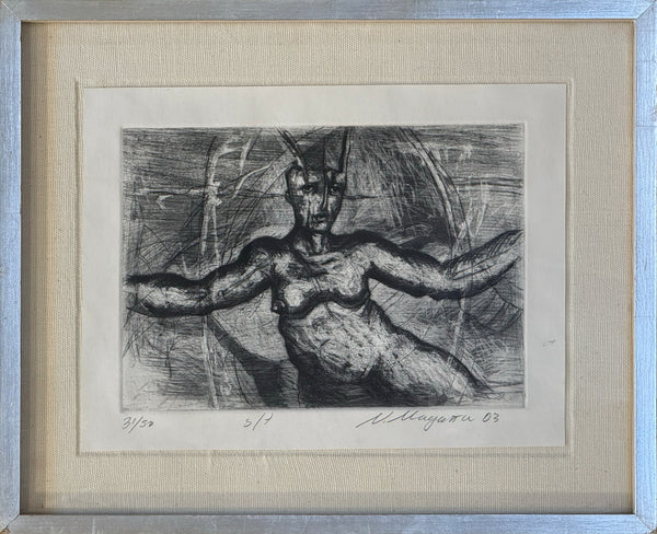 Nino Magaña – ST Desnudo horizontal / Grabado sobre papel – 35 x 27 cm – 31/50