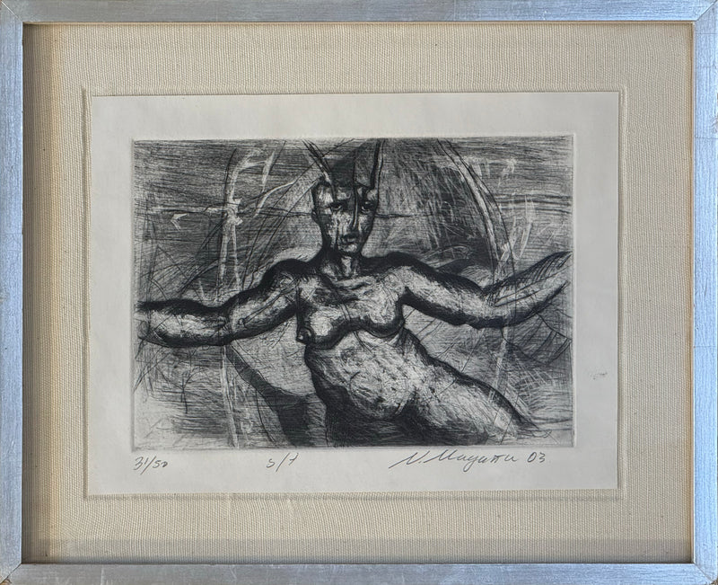 Nino Magaña – ST Desnudo horizontal / Grabado sobre papel – 35 x 27 cm – 31/50
