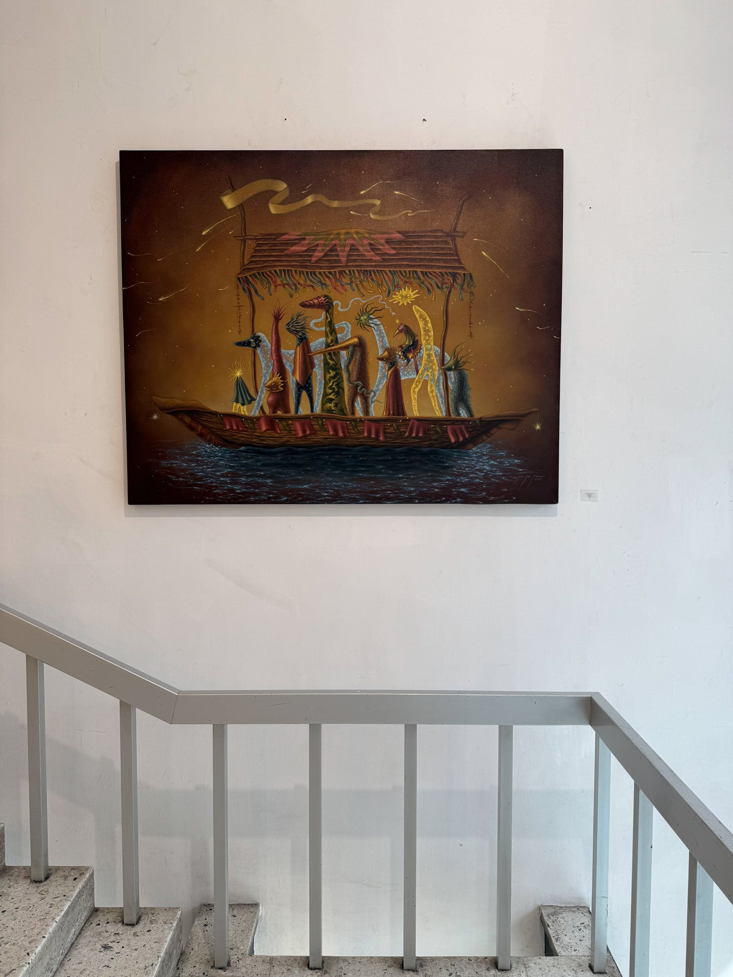 Juan Pedro Ponce – Viaje en Abra / Óleo  sobre lino – 150 x 120 cm – 1/1