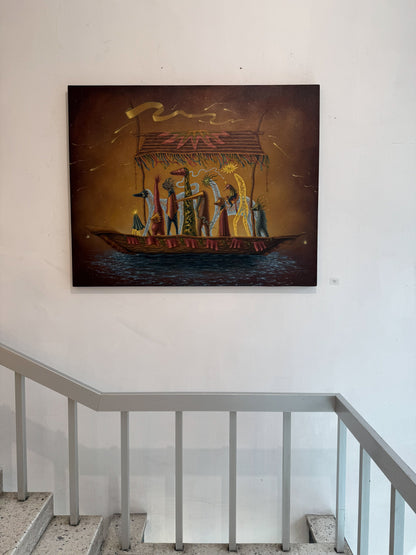 Juan Pedro Ponce – Viaje en Abra / Óleo  sobre lino – 150 x 120 cm – 1/1