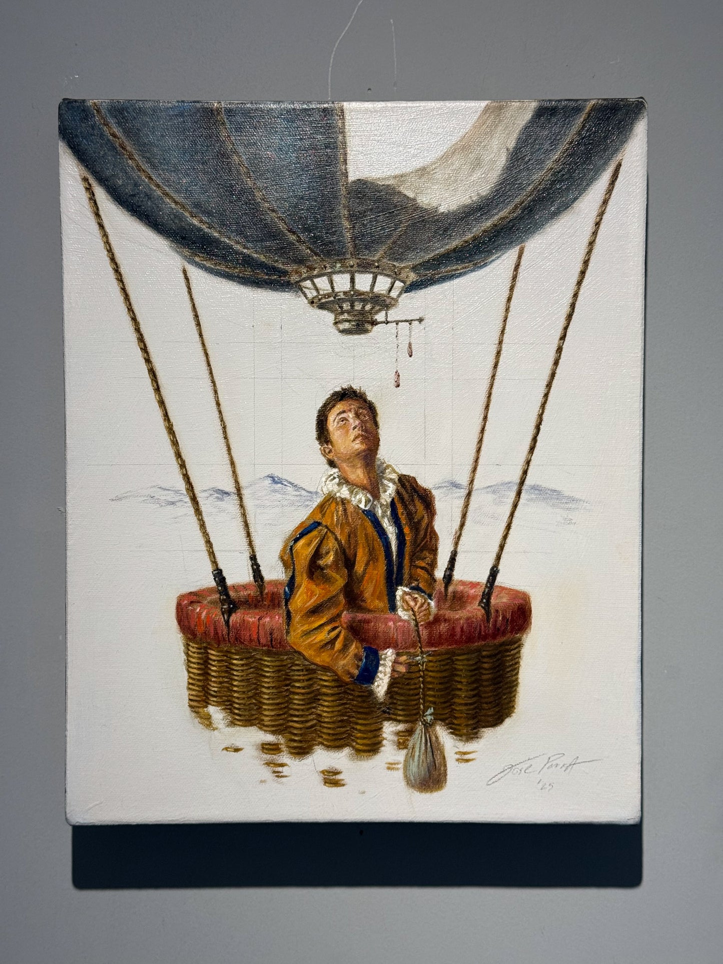 José Parra – El tránsito del presente / Óleo  sobre tela – 28 x 35 cm – 1/1