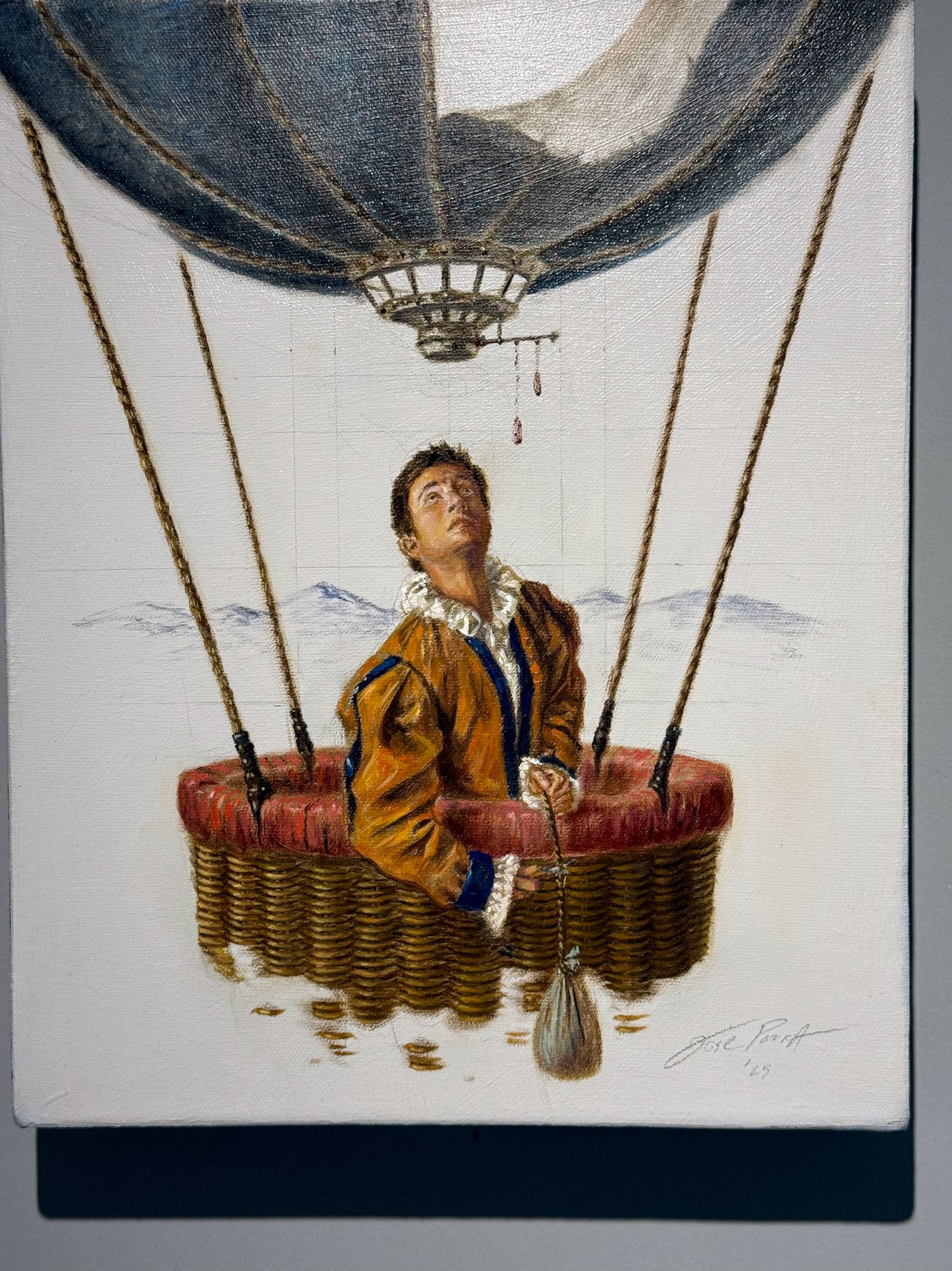 José Parra – El tránsito del presente / Óleo  sobre tela – 28 x 35 cm – 1/1