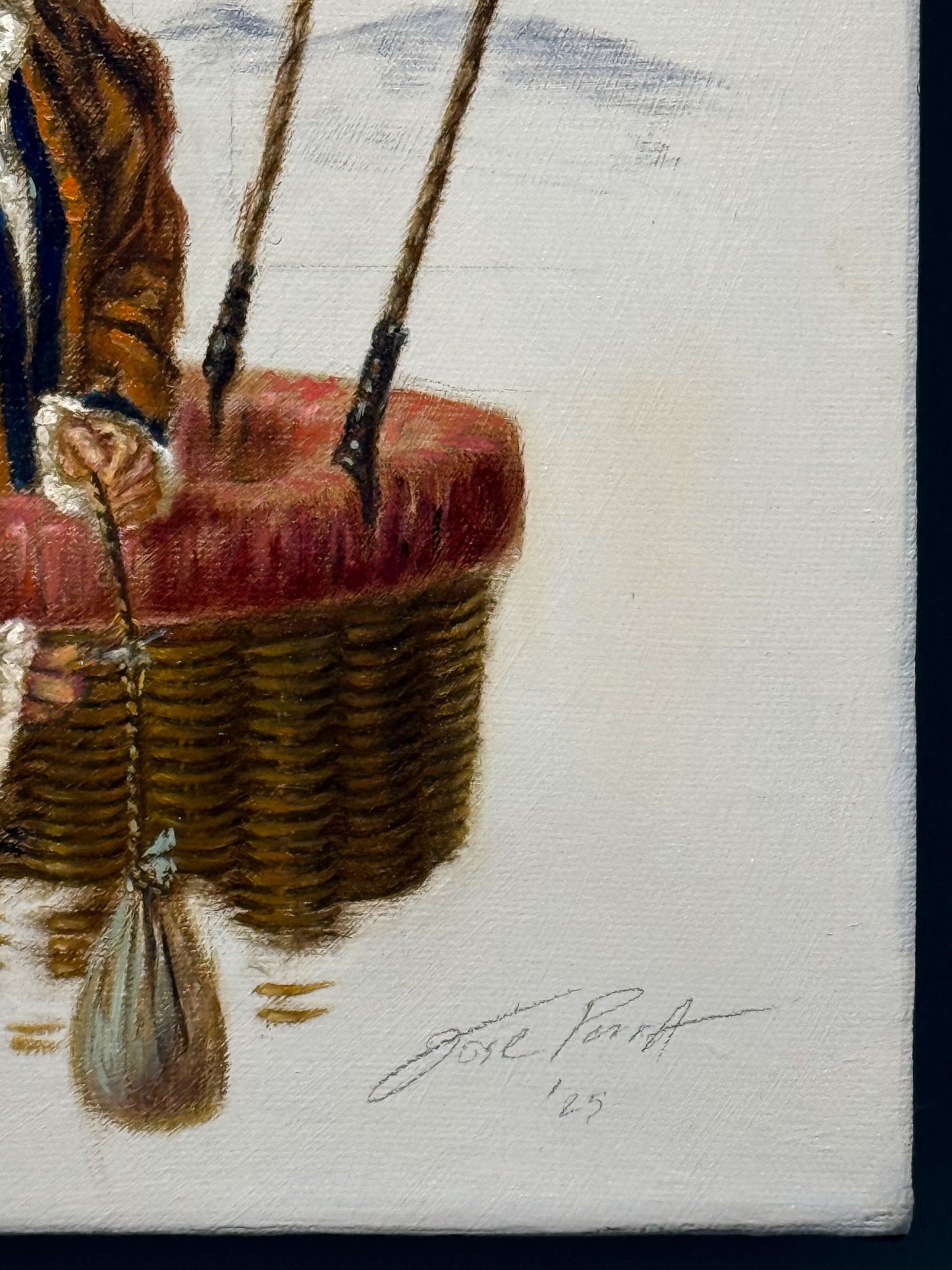 José Parra – El tránsito del presente / Óleo  sobre tela – 28 x 35 cm – 1/1
