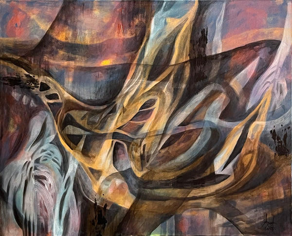 Anna Cooke  - ST. Serie epidermis / Acrilico sobre tela  - 100 x 80 cm