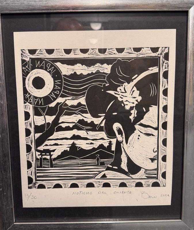 Balo Pulido – Noticias de Oriente / Linograbado sobre papel – 31 x 37 cm – 15/30