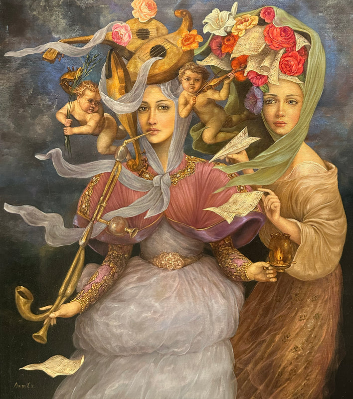 Armando Martinez – Melodías divinas / Óleo  sobre tela – 65 x 75 cm – 1/1