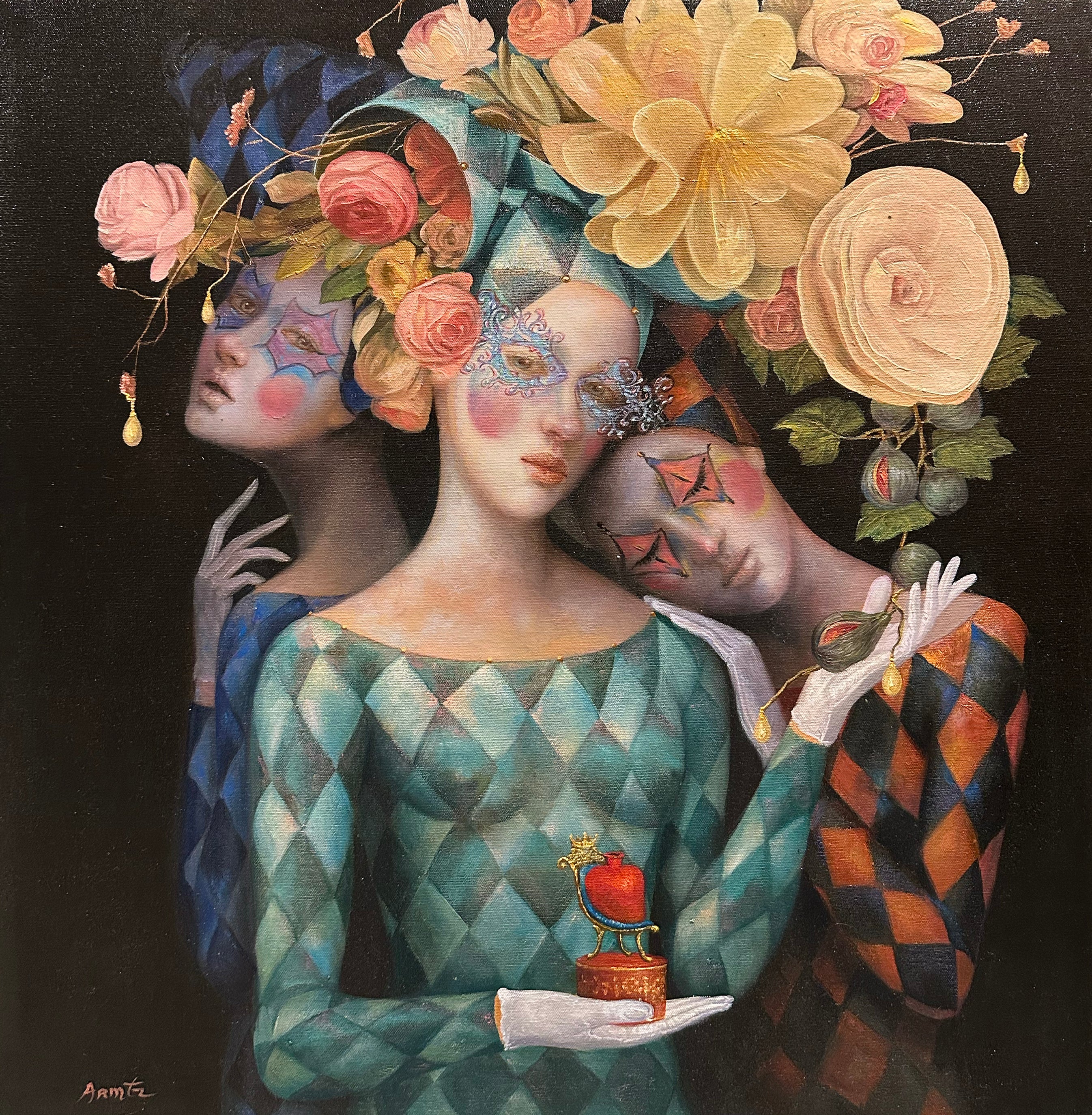 Armando Martinez – Amor divino / Óleo sobre tela – 65 x 65 cm – 1/1