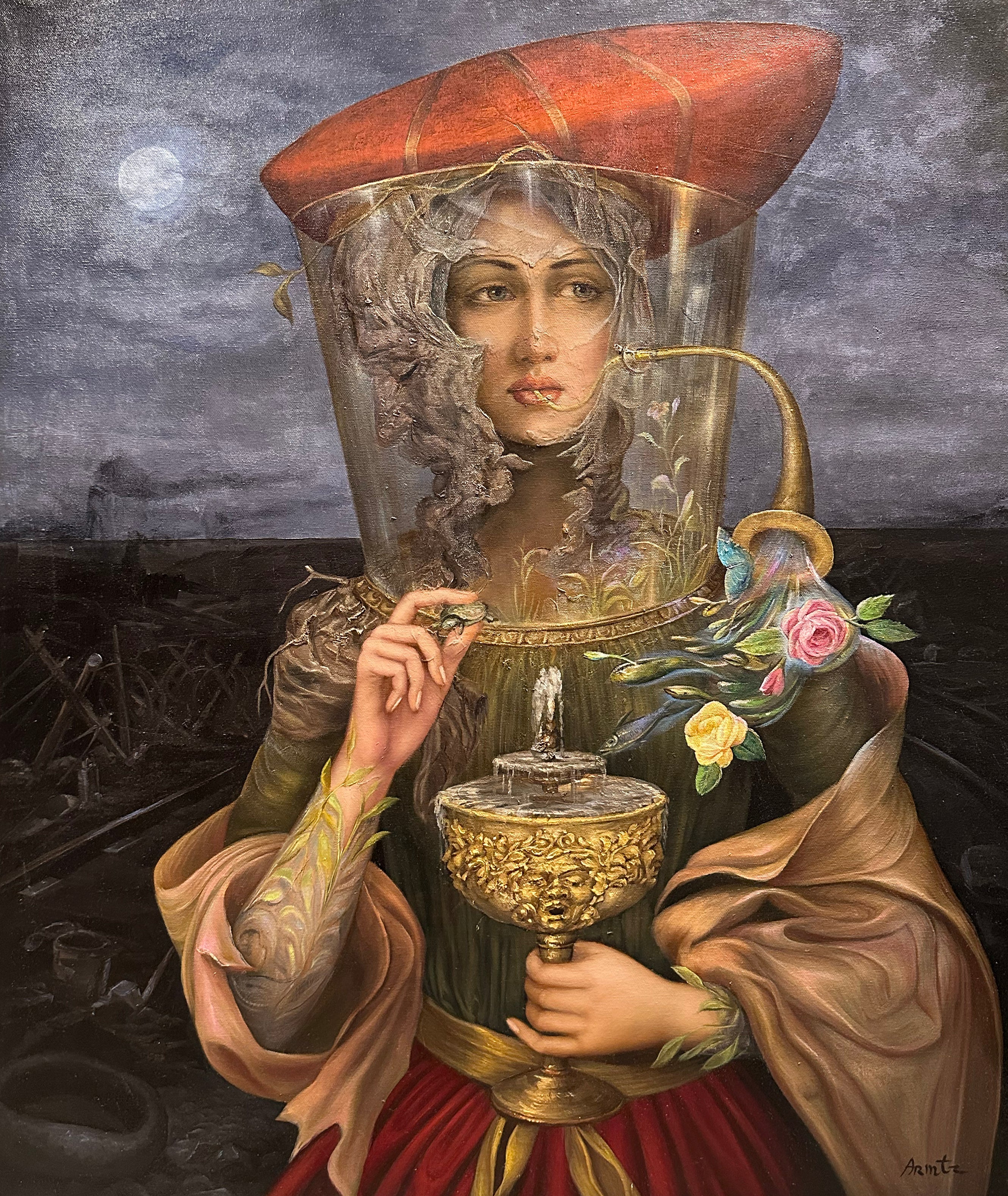 Armando Martinez – Un nuevo amanecer espiritual / Óleo  sobre tela – 65 x 75 cm – 1/1