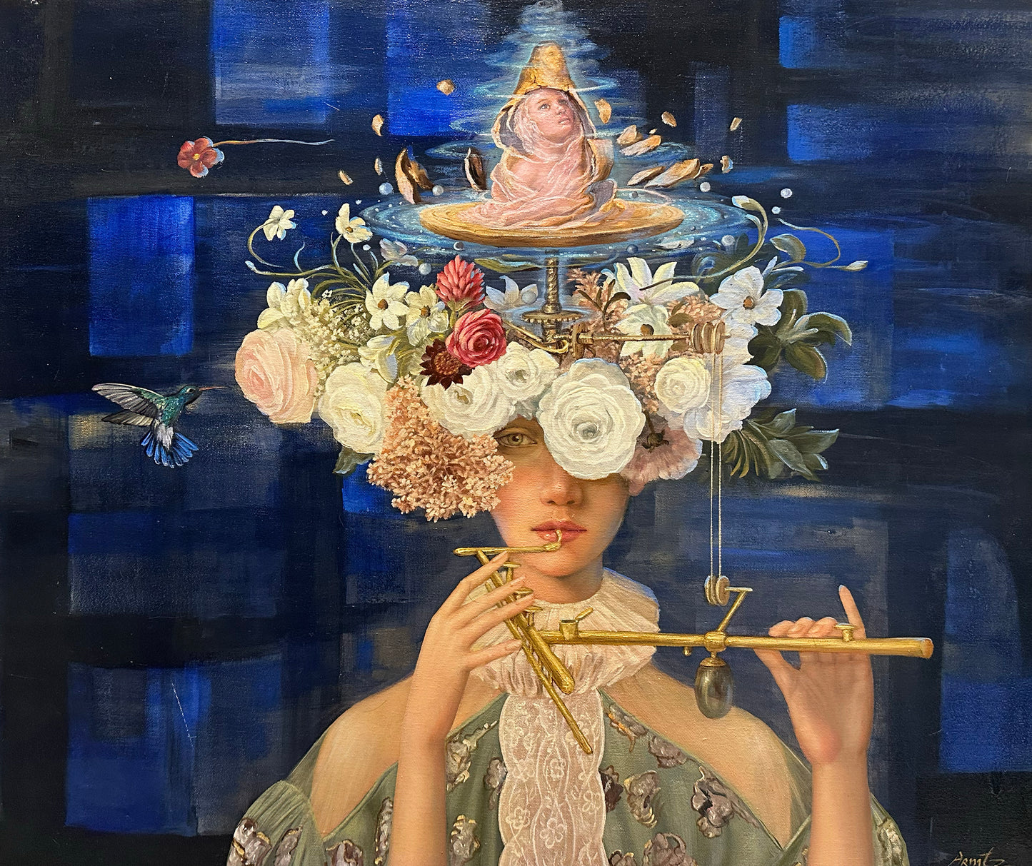 Armando Martinez - El alfarero / Óleo sobre tela - 65 x 75 cm