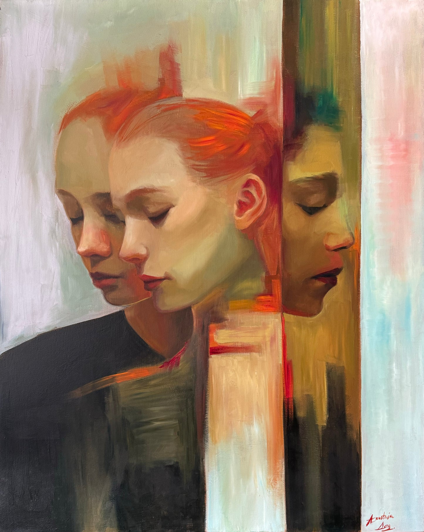 Lote 07: Anastasia Sergevnna  - Rebeldía  / Óleo sobre tela - 100 x 80 cm