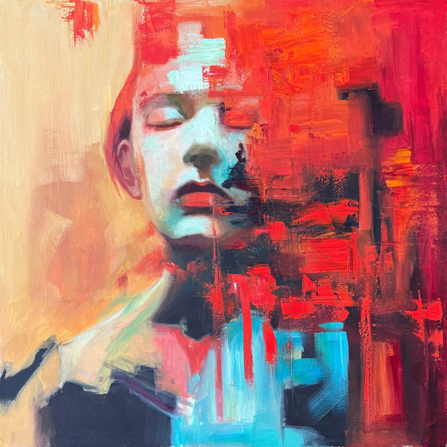 16 / Anastasia Sergeevna - Fuego Interno / Óleo sobre Tela - 80 x 80 cm