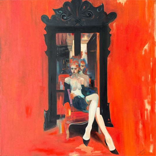 22 / Anastasia Sergeevna - Realidad reflejada / Óleo sobre Tela - 120 x 120 cm