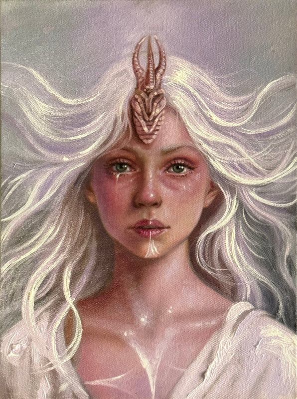 Rosario Lazcano – Hay formas que se gestan en silencio / Óleo sobre tela – 30 x 40 cm – 1/1