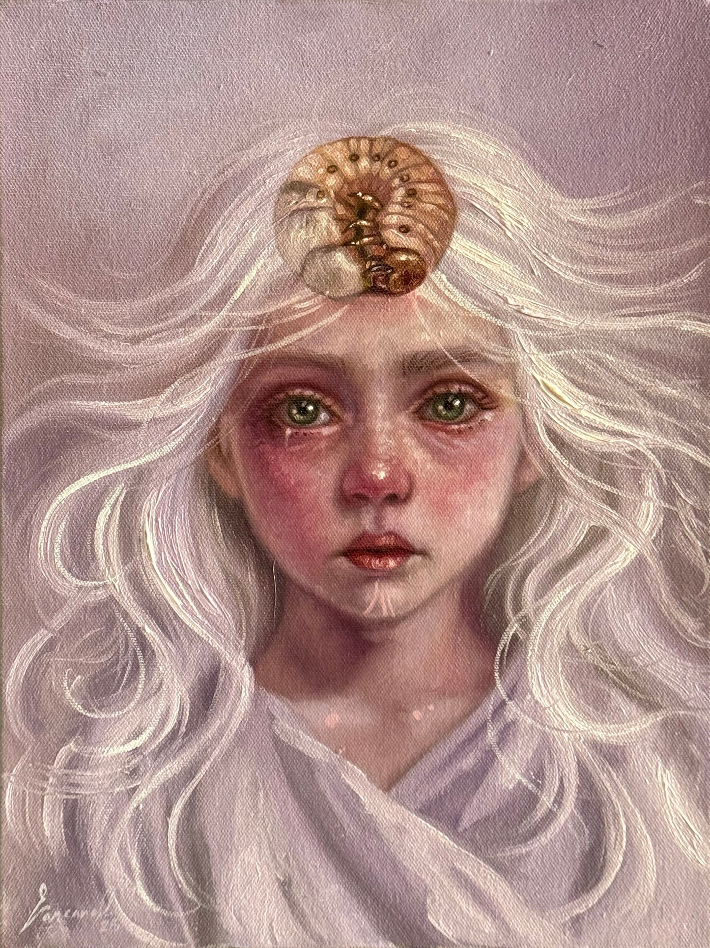 Rosario Lazcano – Lo que camina sin defensa / Óleo sobre tela – 30 x 40 cm – 1/1
