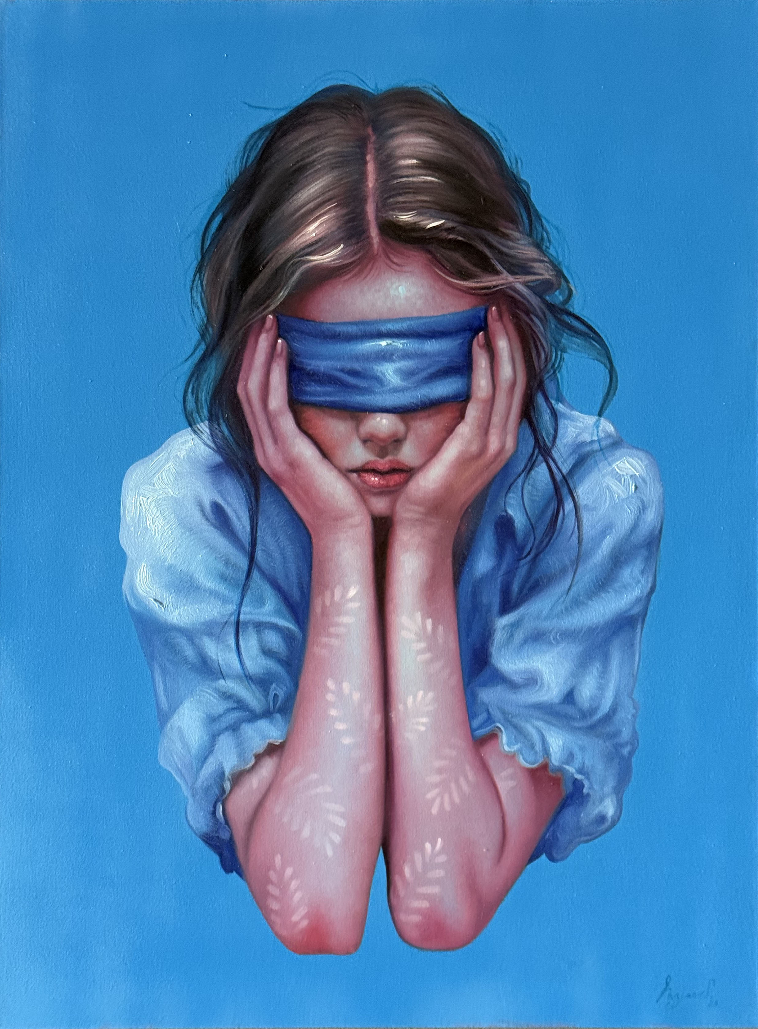 Rosario Lazcano – Inmersión cobalto / Mixta sobre lienzo – 60 x 80 cm – 1/1