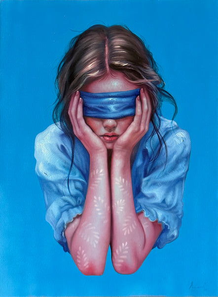 Rosario Lazcano – Inmersión cobalto / Mixta sobre lienzo – 60 x 80 cm – 1/1