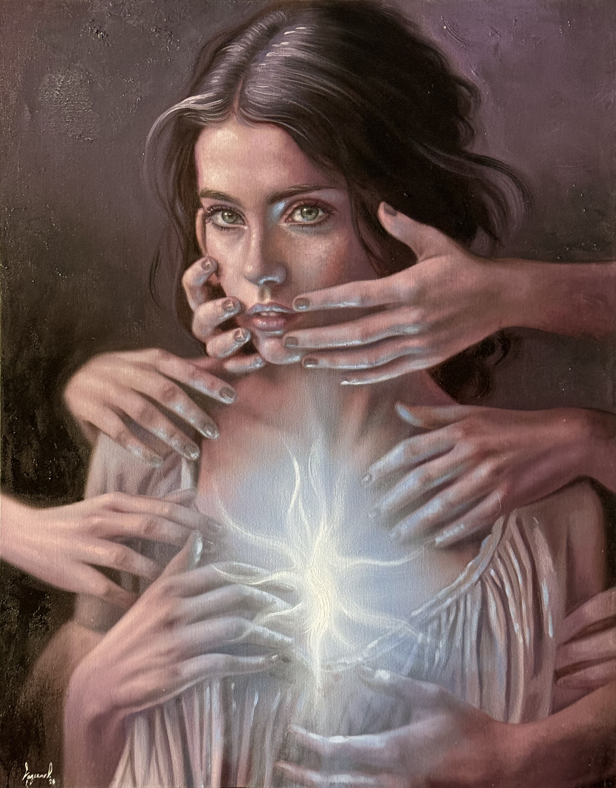 Rosario Lazcano – Espectativas / Óleo sobre tela – 80 x 100 cm – 1/1