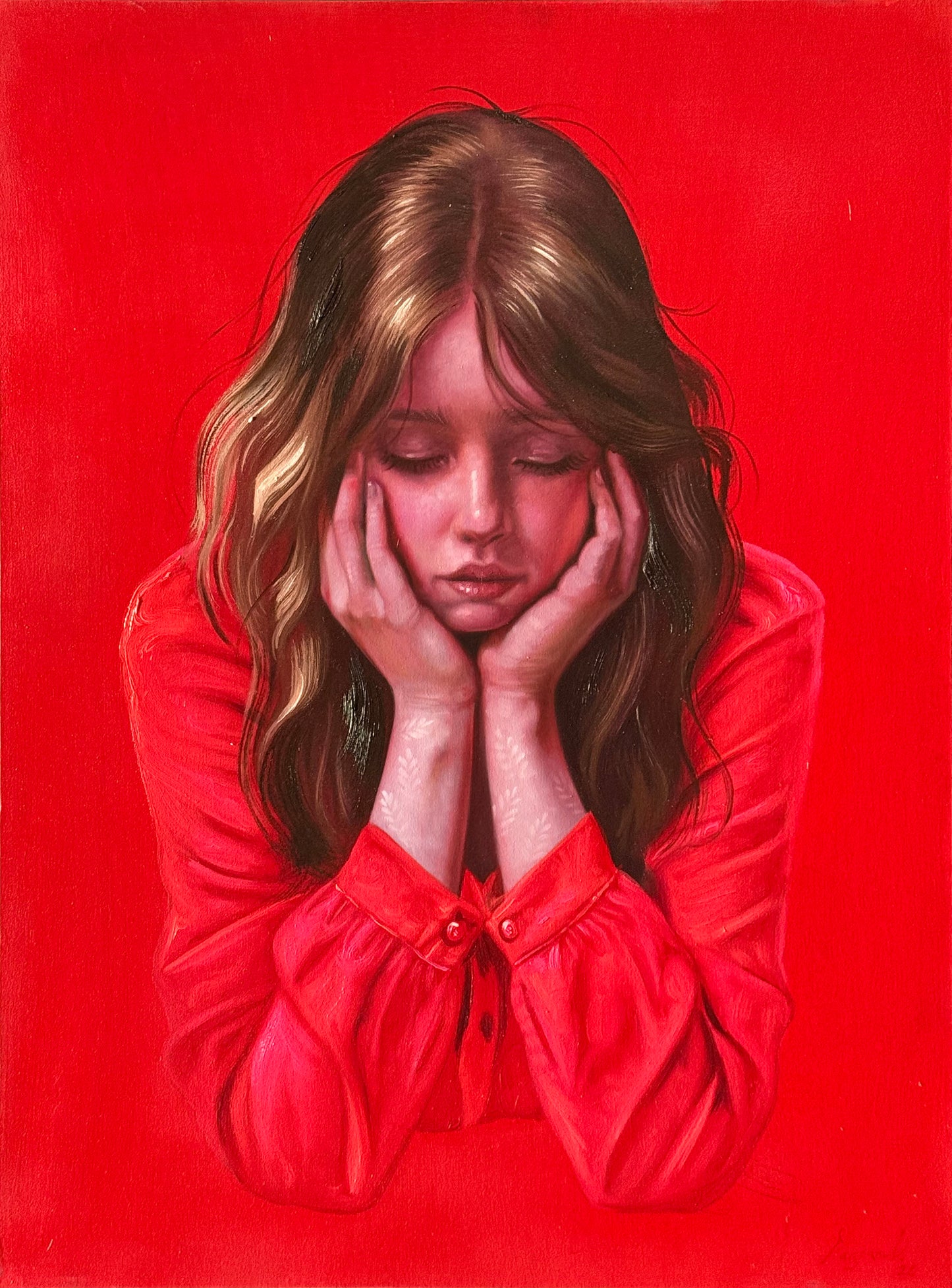 Rosario Lazcano – Saturación carmesí / Mixta sobre lienzo – 60 x 80 cm – 1/1