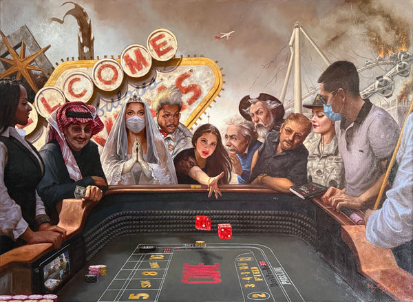 Diego Ayala – Asi en la tierra como en el juego / Óleo sobre tela – 180 x 150 cm – 1/1