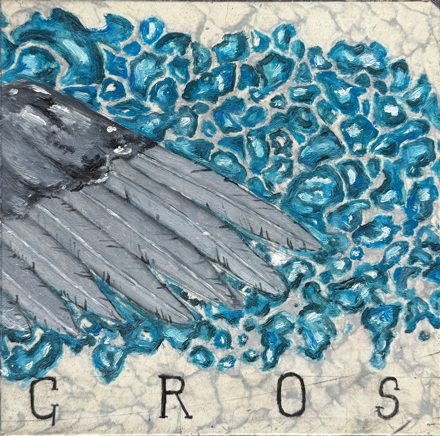 LOTE 119 / Fabricio Gros - Vestigio urbano (Tríptico) / Óleo sobre mosaico vintage histórico - 26 x 78 cm