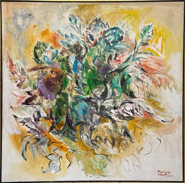 Marlinde Von Ruhs – Alcachofas / Óleo  sobre tela – 120 x 120 cm – 1/1