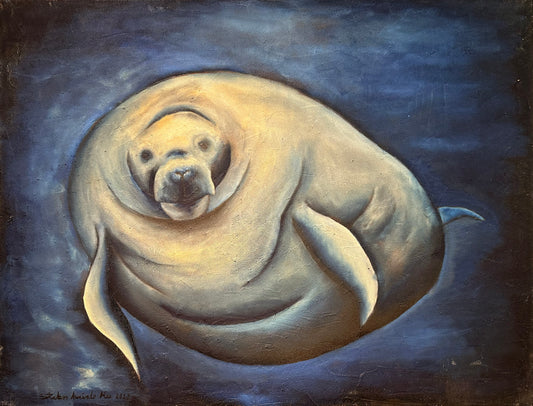 Esteban Arévalo - Manati / Mixta sobre lienzo - 90 x 120 cm