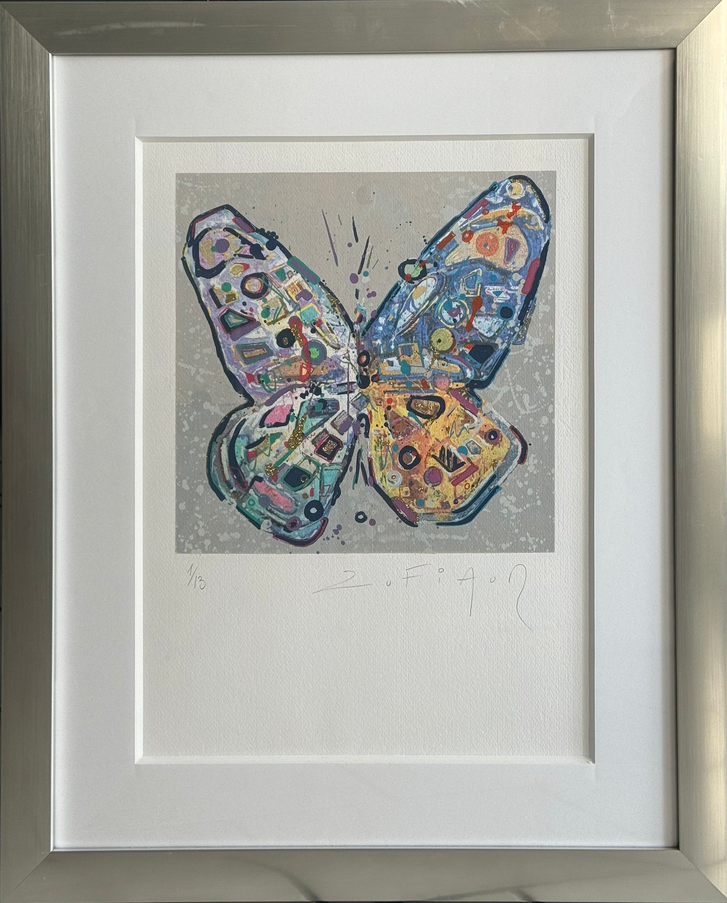 Lote 29 - Juan Zufiaur - Mariposa / Serigrafía - 50 x 35 cm