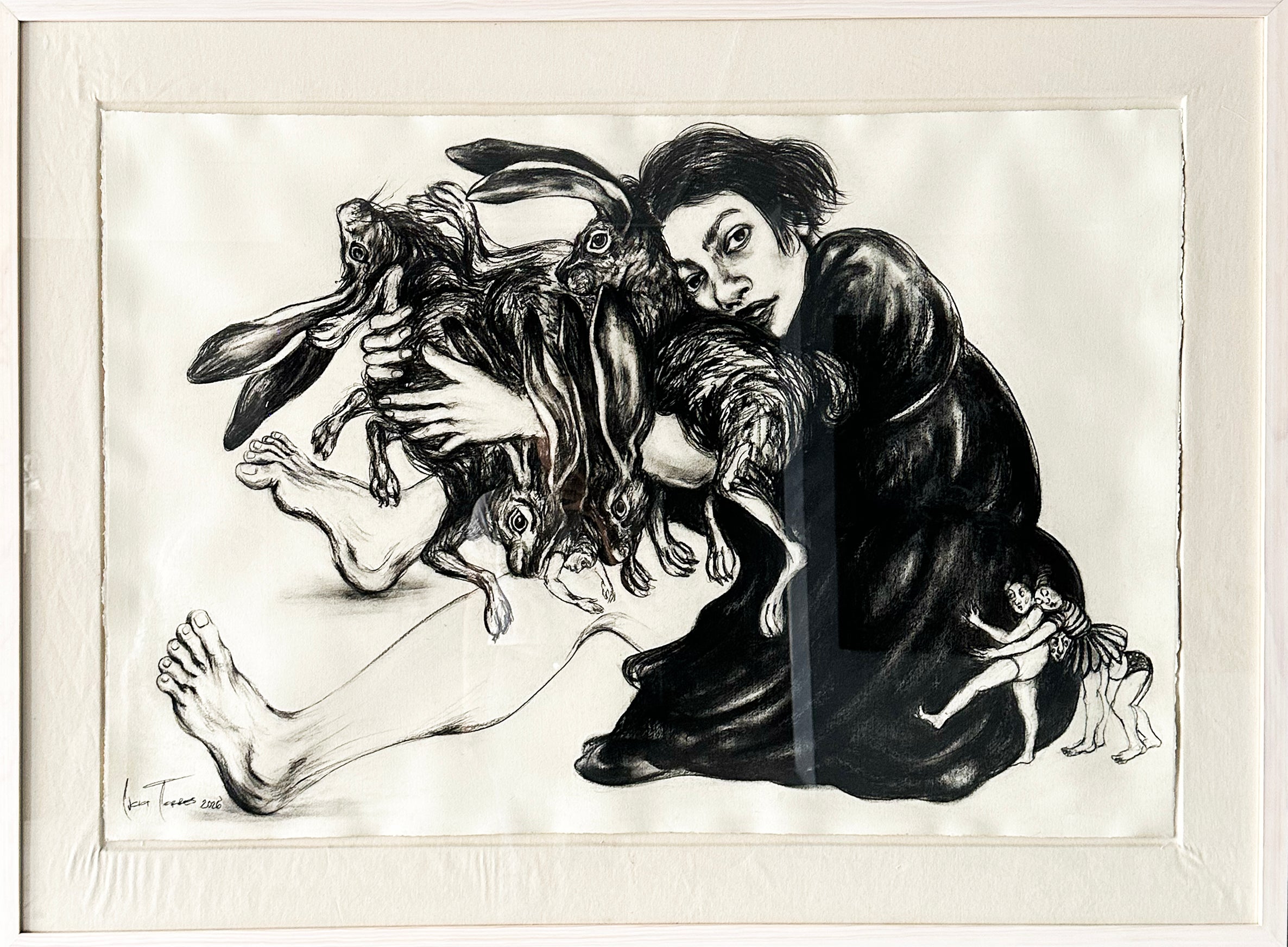 Lucia Torres – Apapacho entrañable / Carbon  sobre Papel  – 80 x 120 cm – 1/1