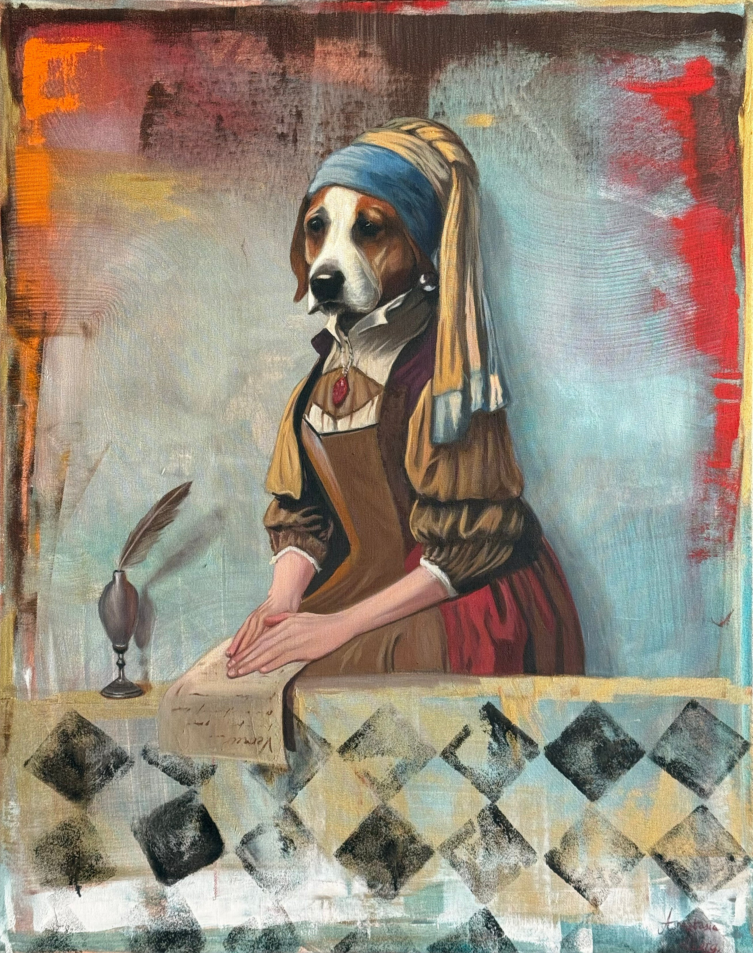 Anastasia Sergeevna – Carta a Vermeer / Óleo sobre tela – 80 x 100 cm – 1/1
