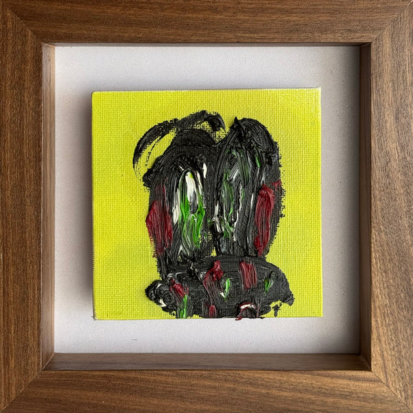 Jesus Villaplando - Galletita del terror / Óleo sobre tela - 11 x 11 cm