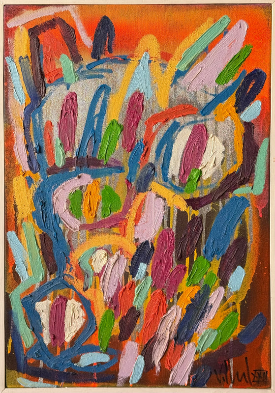 Jesus Villaplando - Observando tu partida desde mi rincón favorito  / Óleo sobre tela - 40 x 60 cm