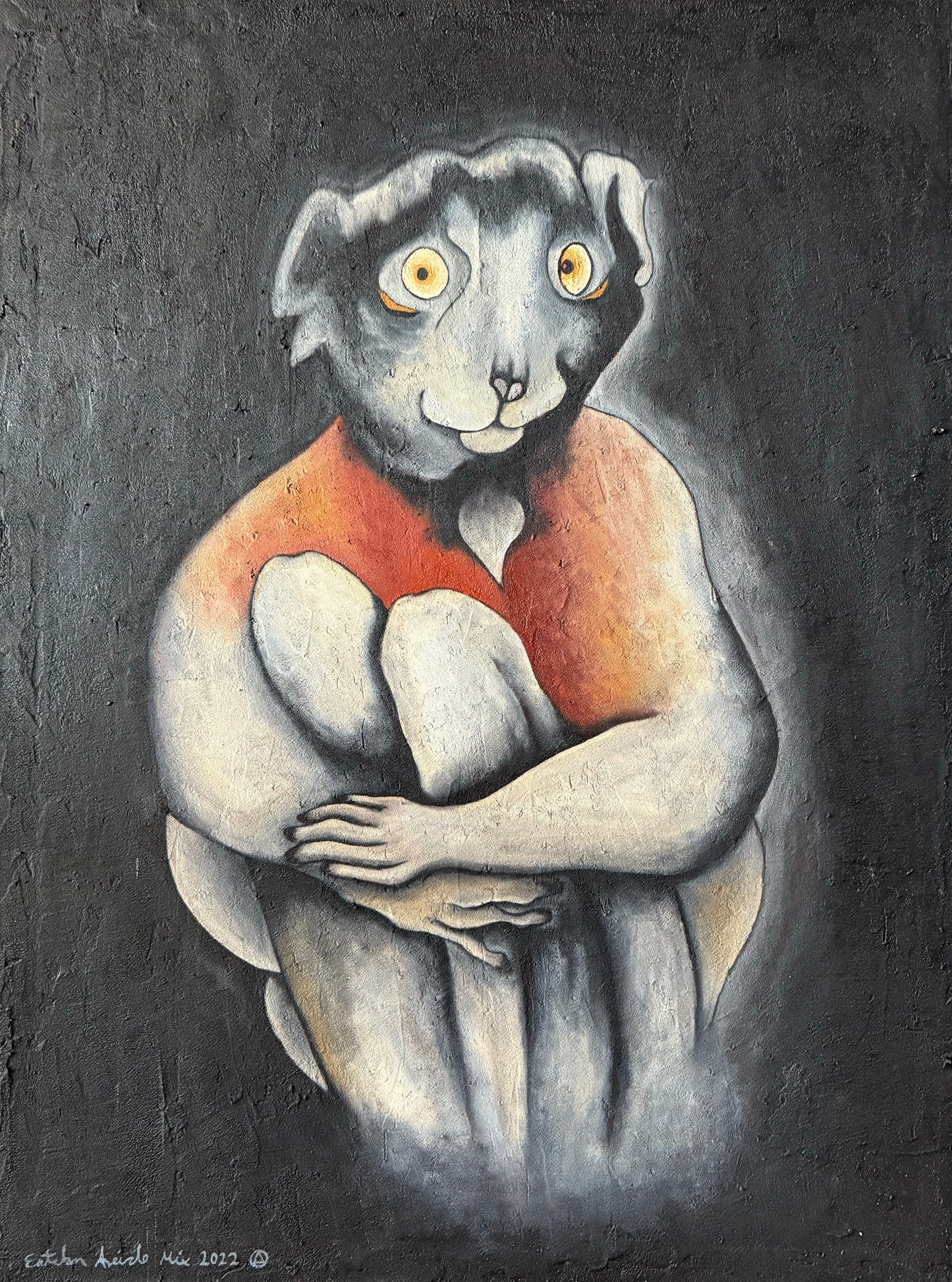 Esteban Arévalo - Lemur / Óleo sobre tela - 120 x 90 cm