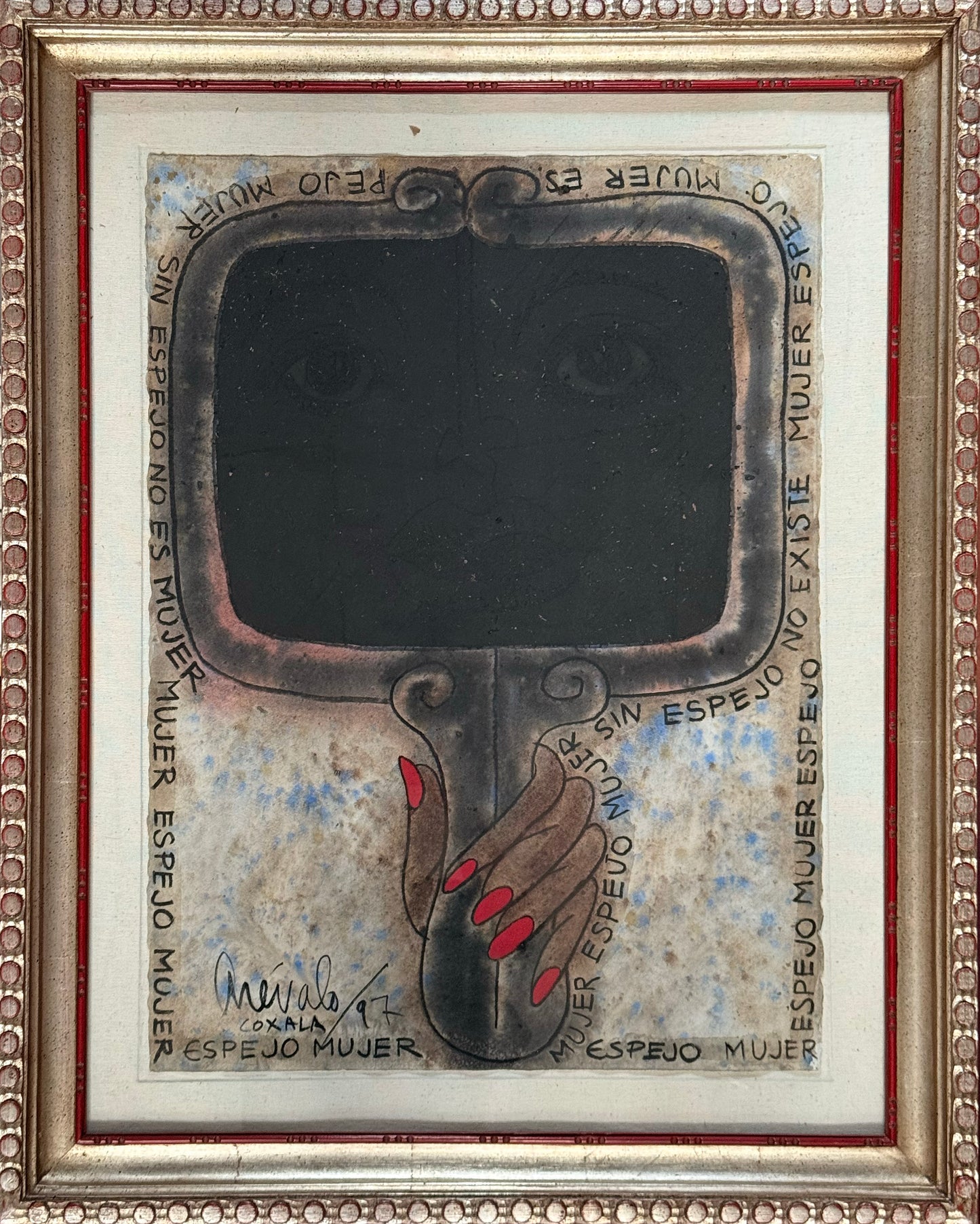 Javier Arévalo - Mujer Espejo / Acuarela sobre papel - 77 x 57 cm