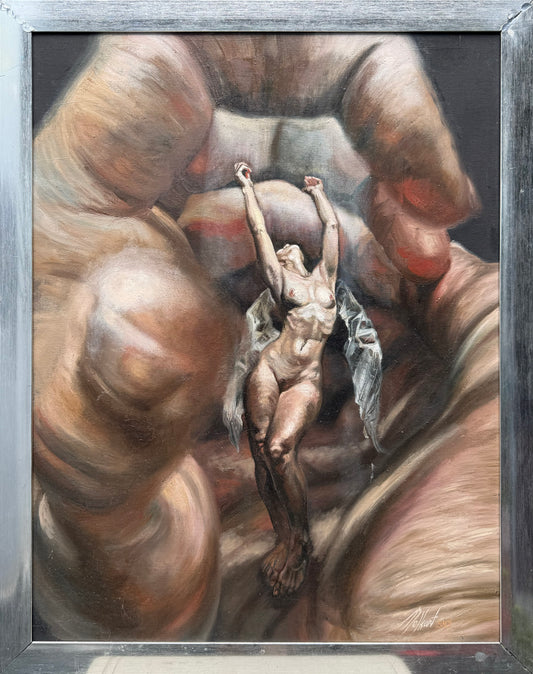 Pieza 44 - Homero Regla - "Se estropea lo sublime" / óleo sobre tela - 80 x 60 cm