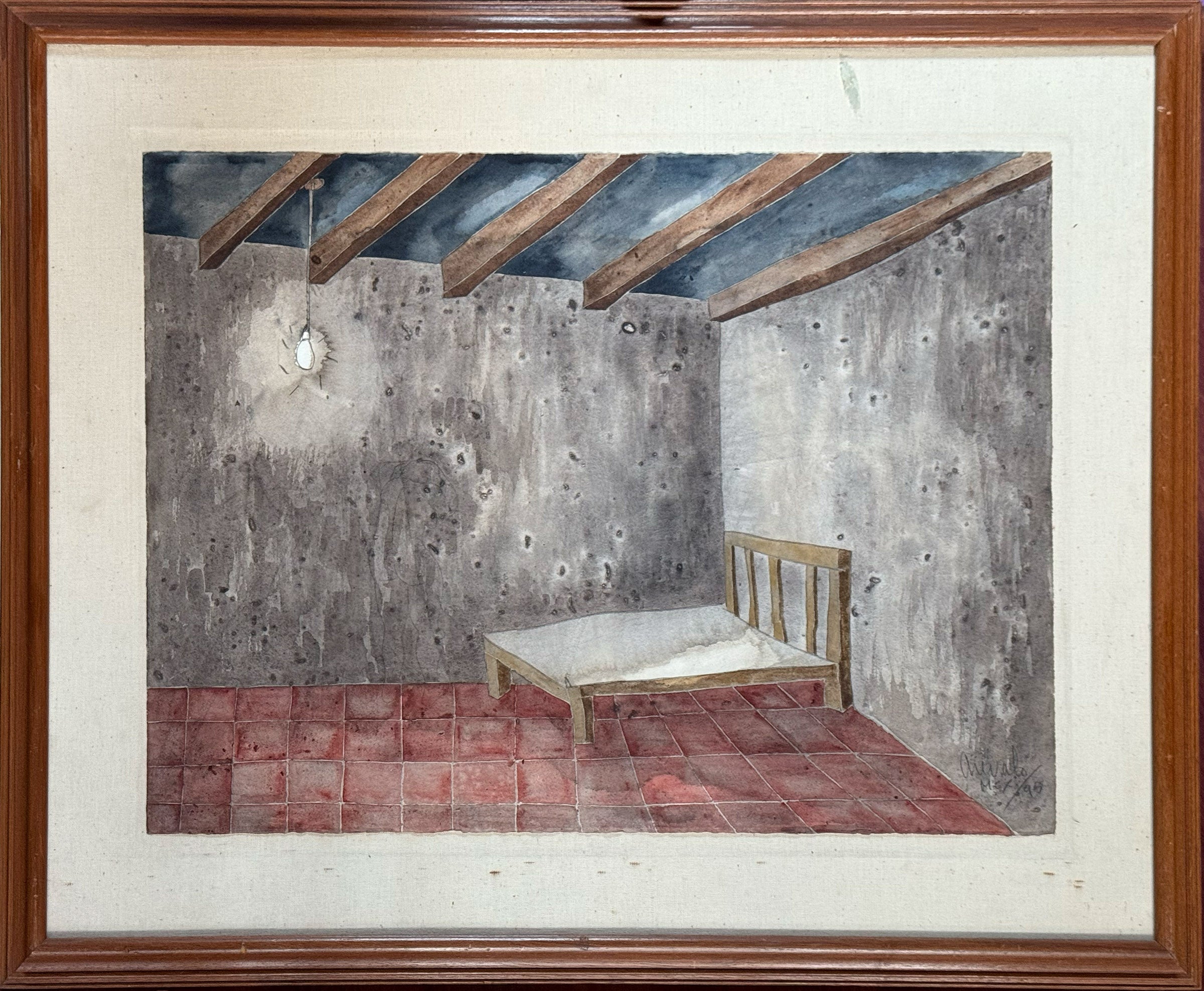 Javier Arévalo – Cama Vacia / Acuarela sobre papel – 76 x 56 cm – 1/1