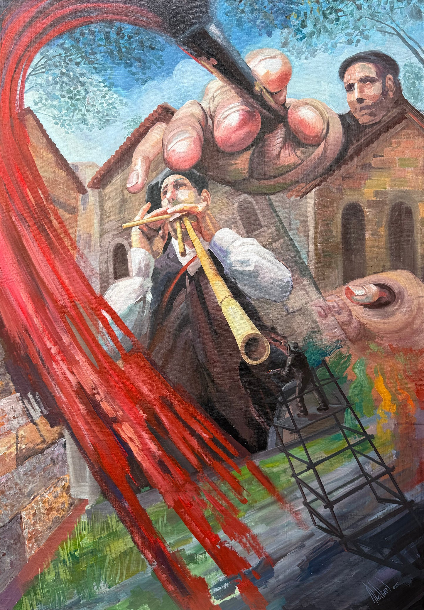 Pieza 51 - Homero Regla - "Pictorica Sarda" / acrilico sobre tela - 130 x 100 cm