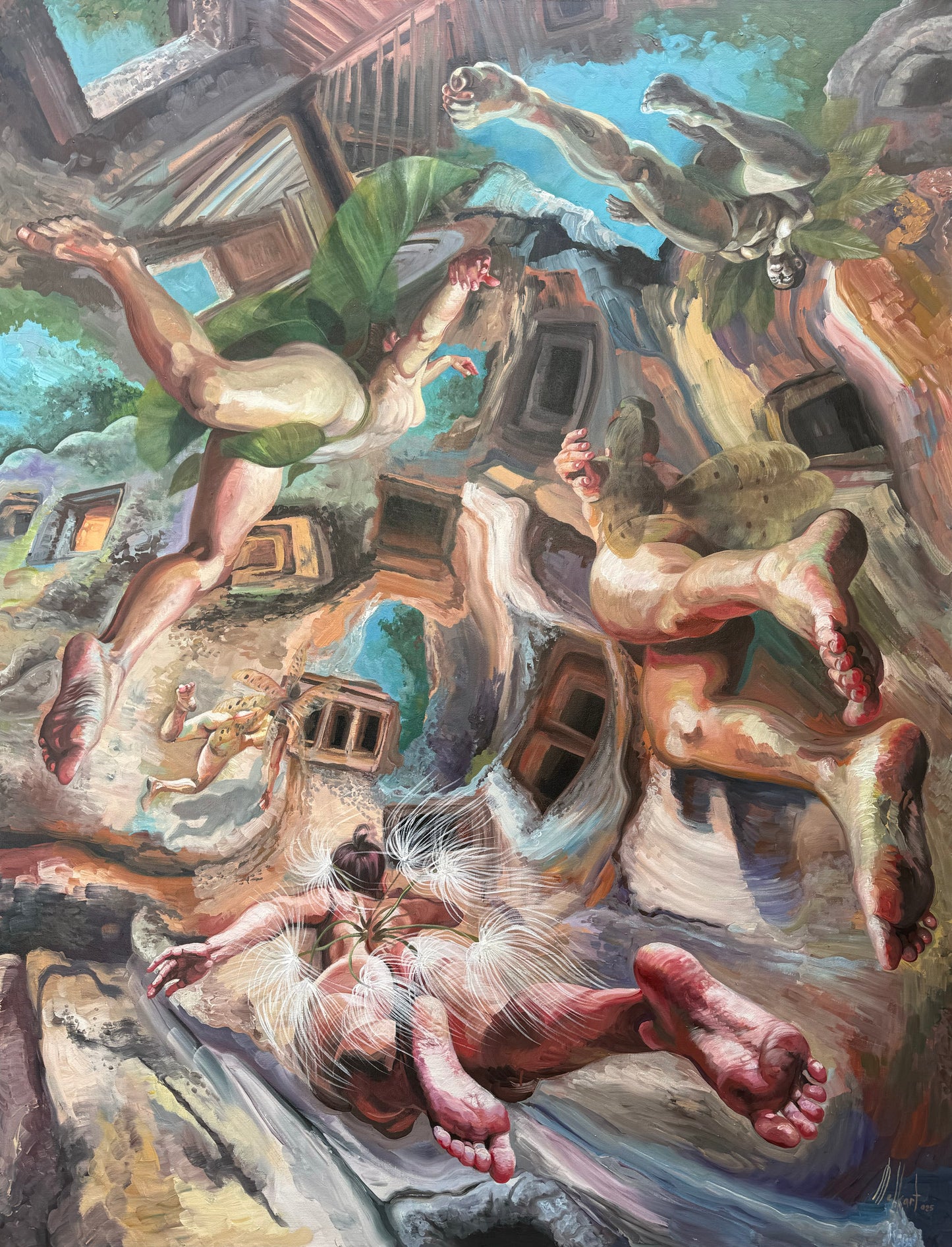 Pieza 29 - Homero Regla - "Domus de Janas" / acrilico sobre tela - 170 x 130 cms