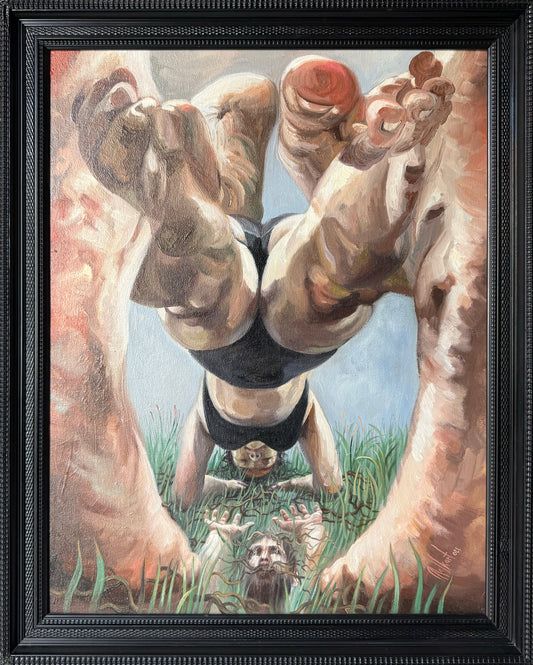 Pieza 52 - Homero Regla - "Enraizarse" / óleo sobre tela - 73 x 57 cm