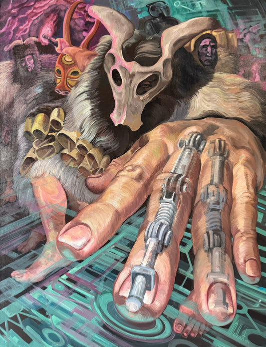 Pieza 30 - Homero Regla - "Las eras mezcladas" / acrilico sobre tela - 130 x 100 cm