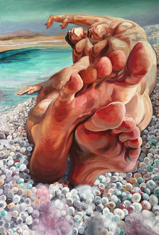 Pieza 46 - Homero Regla - "Playa de cuarzos" / acrilico sobre tela - 120 x 80 cm