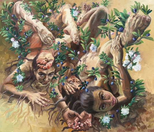 Pieza 47 - Homero Regla - "Raices de mirto" / óleo sobre tela - 60 x 70 cm