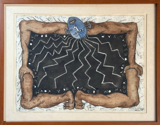 Javier Arévalo - Negro de cabeza / Acuarela sobre papel - 55 x 74 cm