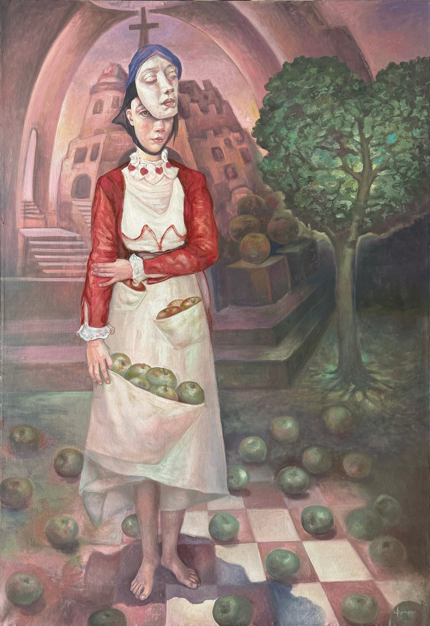 Pieza 54 - Israel Zzepda - "La niña Bonaria" / acrilico sobre tela - 181 x 120 cm