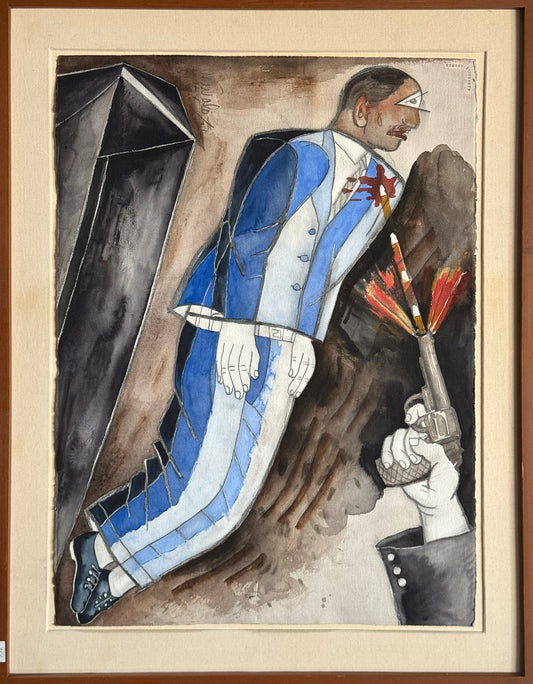 Javier Arévalo - Ya le tocaba / Acuarela sobre papel - 56 x 76 cm