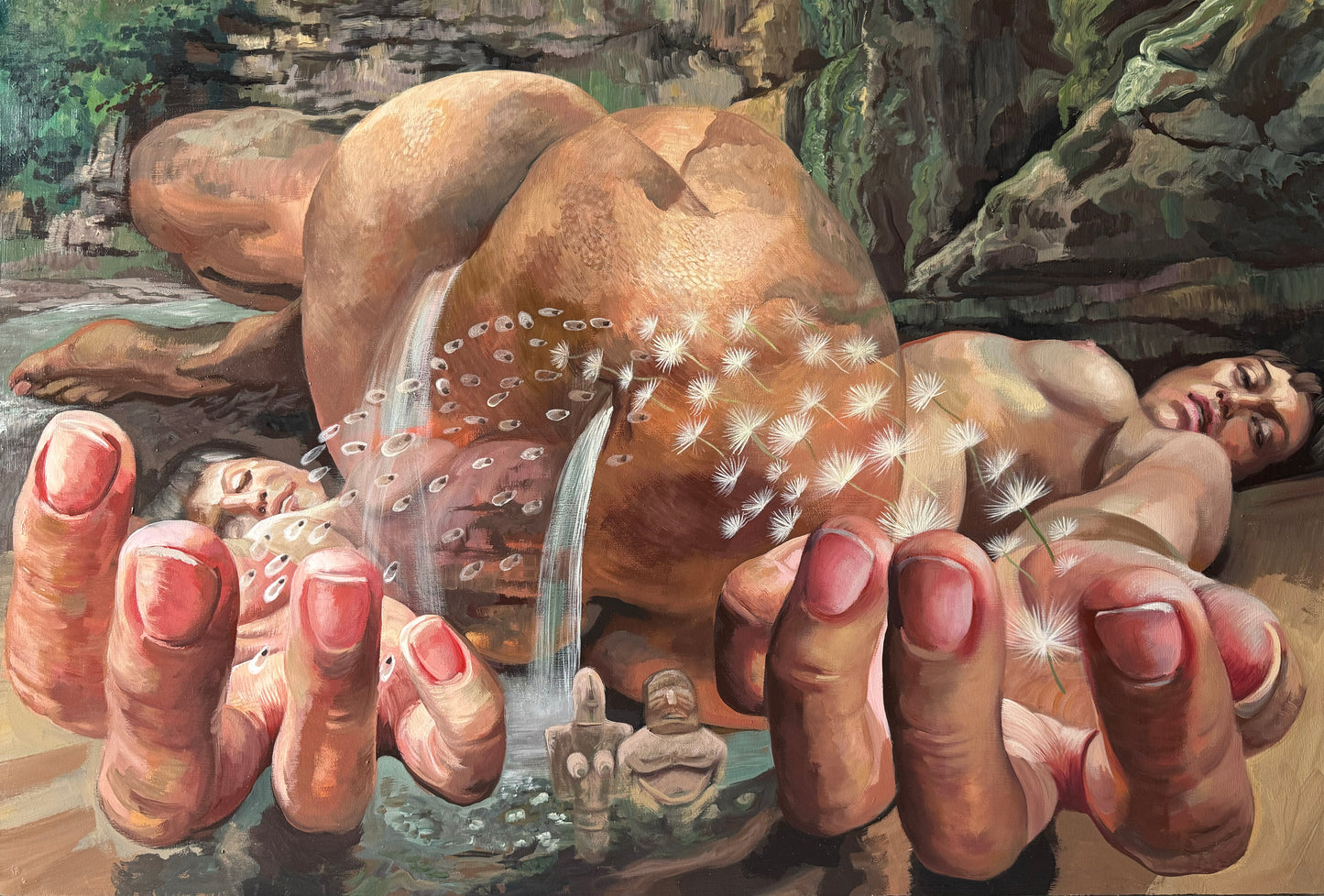 Pieza 39 - Homero Regla - "Dea Madre" / acrilico sobre tela - 80 x 120