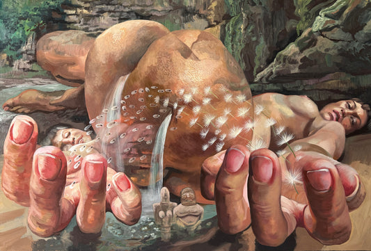 Pieza 39 - Homero Regla - "Dea Madre" / acrilico sobre tela - 80 x 120