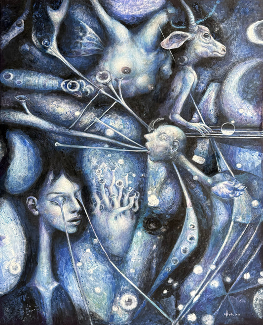 Pieza 79 - Israel Zzepda - "Melodia Nocturna" / acrilico sobre tela - 103 x 75 cm